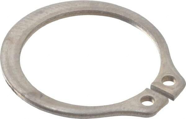 Rotor Clip - 0.559" Groove Diam, 19/32" Shaft Diam, Zinc-Plated Stainless Steel, Snap External Retaining Rings - 0.039" Groove Width, 0.017" Groove Depth, 0.035" Ring Thickness, Grade 15-7 Grade 632 - USA Tool & Supply