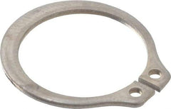 Rotor Clip - 0.559" Groove Diam, 19/32" Shaft Diam, Zinc-Plated Stainless Steel, Snap External Retaining Rings - 0.039" Groove Width, 0.017" Groove Depth, 0.035" Ring Thickness, Grade 15-7 Grade 632 - USA Tool & Supply