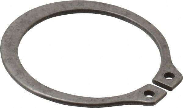 Rotor Clip - 0.821" Groove Diam, 7/8" Shaft Diam, Zinc-Plated Stainless Steel, Snap External Retaining Rings - 0.046" Groove Width, 0.027" Groove Depth, 0.042" Ring Thickness, Grade 15-7 Grade 632 - USA Tool & Supply