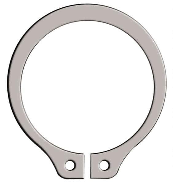 Rotor Clip - 0.321" Groove Diam, 11/32" Shaft Diam, Zinc-Plated Stainless Steel, Snap External Retaining Rings - 0.029" Groove Width, 0.011" Groove Depth, 0.025" Ring Thickness, Grade 15-7 Grade 632 - USA Tool & Supply