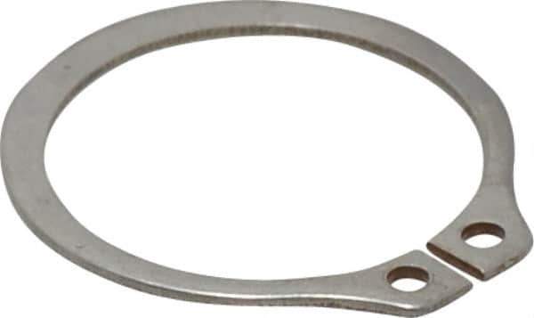 Rotor Clip - 0.94" Groove Diam, 1" Shaft Diam, Zinc-Plated Stainless Steel, Snap External Retaining Rings - 0.046" Groove Width, 0.03" Groove Depth, 0.042" Ring Thickness, Grade 15-7 Grade 632 - USA Tool & Supply