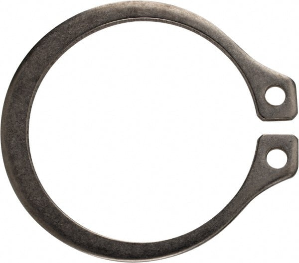 Rotor Clip - 15/32" Shaft Diam, 0.443" Groove Diam, Stainless Steel External SH Style Retaining Ring - USA Tool & Supply