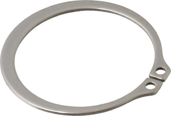 Rotor Clip - 1.886" Groove Diam, 2" Shaft Diam, Zinc-Plated Stainless Steel, Snap External Retaining Rings - 0.068" Groove Width, 0.057" Groove Depth, 0.062" Ring Thickness, Grade 15-7 Grade 632 - USA Tool & Supply