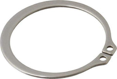 Rotor Clip - 1.886" Groove Diam, 2" Shaft Diam, Zinc-Plated Stainless Steel, Snap External Retaining Rings - 0.068" Groove Width, 0.057" Groove Depth, 0.062" Ring Thickness, Grade 15-7 Grade 632 - USA Tool & Supply