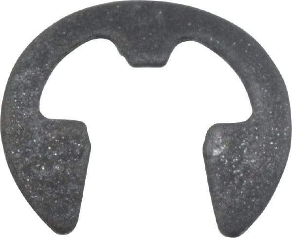 Rotor Clip - 0.095" Groove Diam, 1/8" Shaft Diam, Phosphate Steel, Bowed E Style External Retaining Rings - 0.022" Groove Width, 0.015" Groove Depth, 0.01" Ring Thickness, Grade 1060-1090 - USA Tool & Supply