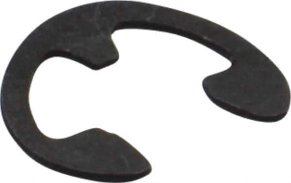 Rotor Clip - 0.147" Groove Diam, 3/16" Shaft Diam, Phosphate Steel, Bowed E Style External Retaining Rings - 0.03" Groove Width, 0.02" Groove Depth, 0.015" Ring Thickness, Grade 1060-1090 - USA Tool & Supply
