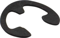 Rotor Clip - 0.147" Groove Diam, 3/16" Shaft Diam, Phosphate Steel, Bowed E Style External Retaining Rings - 0.03" Groove Width, 0.02" Groove Depth, 0.015" Ring Thickness, Grade 1060-1090 - USA Tool & Supply