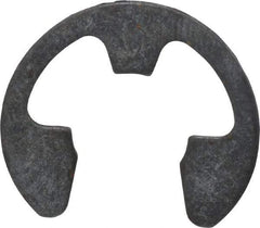 Rotor Clip - 0.303" Groove Diam, 3/8" Shaft Diam, Phosphate Steel, Bowed E Style External Retaining Rings - 0.06" Groove Width, 0.036" Groove Depth, 0.035" Ring Thickness, Grade 1060-1090 - USA Tool & Supply