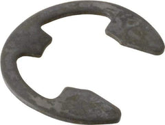 Rotor Clip - 0.58" Groove Diam, 3/4" Shaft Diam, Phosphate Steel, Bowed E Style External Retaining Rings - 0.085" Groove Width, 0.085" Groove Depth, 0.05" Ring Thickness, Grade 1060-1090 - USA Tool & Supply