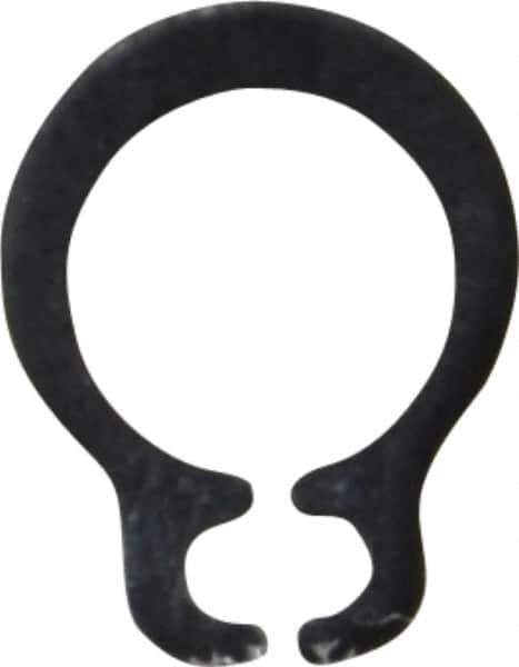 Rotor Clip - 4.8mm Groove Diam, 5mm Shaft Diam, Phosphate & Oil Steel, Snap External Retaining Rings - 0.7mm Groove Width, 0.1mm Groove Depth, 0.6mm Ring Thickness, Grade 1060-1090 - USA Tool & Supply