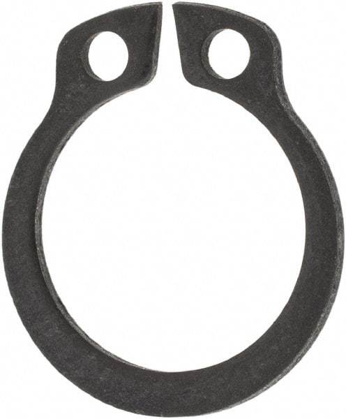 Rotor Clip - 11.5mm Groove Diam, 12mm Shaft Diam, Phosphate & Oil Steel, Snap External Retaining Rings - 1.1mm Groove Width, 0.25mm Groove Depth, 1mm Ring Thickness, Grade 1060-1090 - USA Tool & Supply