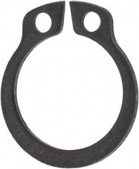 Rotor Clip - 11.5mm Groove Diam, 12mm Shaft Diam, Phosphate & Oil Steel, Snap External Retaining Rings - 1.1mm Groove Width, 0.25mm Groove Depth, 1mm Ring Thickness, Grade 1060-1090 - USA Tool & Supply