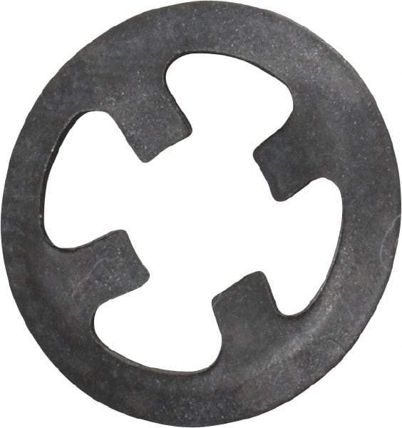 Rotor Clip - 5/32" Shaft Diam, Phosphate Steel, Self Locking External Retaining Rings - 0.01" Ring Thickness, Grade 1060-1090 - USA Tool & Supply