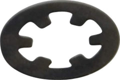 Rotor Clip - 3/16" Shaft Diam, Phosphate Steel, Self Locking External Retaining Rings - 0.01" Ring Thickness, Grade 1060-1090 - USA Tool & Supply