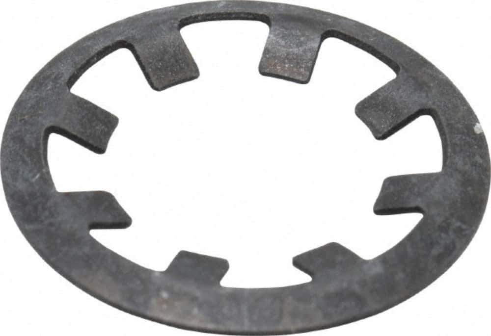 Rotor Clip - 3/8" Shaft Diam, Phosphate Steel, Self Locking External Retaining Rings - 0.015" Ring Thickness, Grade 1060-1090 - USA Tool & Supply