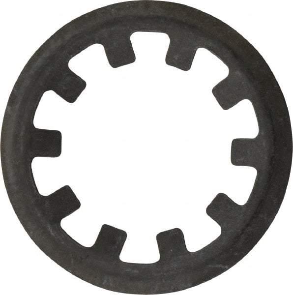 Rotor Clip - 7/16" Shaft Diam, Phosphate Steel, Self Locking External Retaining Rings - 0.015" Ring Thickness, Grade 1060-1090 - USA Tool & Supply
