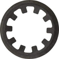 Rotor Clip - 7/16" Shaft Diam, Phosphate Steel, Self Locking External Retaining Rings - 0.015" Ring Thickness, Grade 1060-1090 - USA Tool & Supply