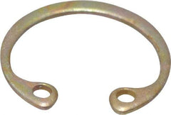 Rotor Clip - 0.015" Thick, Zinc Yellow Dichromate Finish, Steel Snap Internal Retaining Ring - 0.02" Groove Width, 0.009" Groove Depth, 0.33" Groove Diam, Grade 1060-1090 - USA Tool & Supply