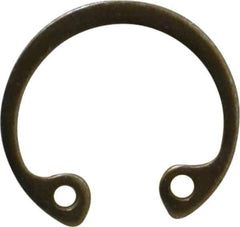 Rotor Clip - 0.025" Thick, Zinc Yellow Dichromate Finish, Steel Snap Internal Retaining Ring - 0.029" Groove Width, 0.012" Groove Depth, 0.461" Groove Diam, Grade 1060-1090 - USA Tool & Supply