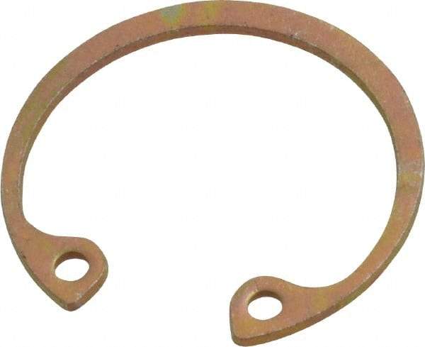Rotor Clip - 0.035" Thick, Zinc Yellow Dichromate Finish, Steel Snap Internal Retaining Ring - 0.039" Groove Width, 0.023" Groove Depth, 0.796" Groove Diam, Grade 1060-1090 - USA Tool & Supply