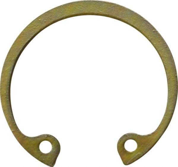 Rotor Clip - 0.042" Thick, Zinc Yellow Dichromate Finish, Steel Snap Internal Retaining Ring - 0.046" Groove Width, 0.028" Groove Depth, 0.931" Groove Diam, Grade 1060-1090 - USA Tool & Supply