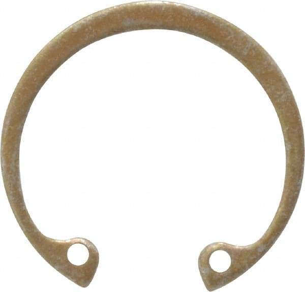 Rotor Clip - 0.05" Thick, Zinc Yellow Dichromate Finish, Steel Snap Internal Retaining Ring - 0.056" Groove Width, 0.036" Groove Depth, 1.197" Groove Diam, Grade 1060-1090 - USA Tool & Supply