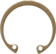 Rotor Clip - 0.05" Thick, Zinc Yellow Dichromate Finish, Steel Snap Internal Retaining Ring - 0.056" Groove Width, 0.036" Groove Depth, 1.197" Groove Diam, Grade 1060-1090 - USA Tool & Supply
