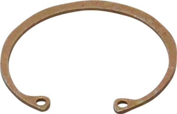 Rotor Clip - 0.05" Thick, Zinc Yellow Dichromate Finish, Steel Snap Internal Retaining Ring - 0.056" Groove Width, 0.047" Groove Depth, 1.594" Groove Diam, Grade 1060-1090 - USA Tool & Supply
