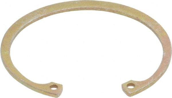 Rotor Clip - 0.062" Thick, Zinc Yellow Dichromate Finish, Steel Snap Internal Retaining Ring - 0.068" Groove Width, 0.061" Groove Depth, 2.122" Groove Diam, Grade 1060-1090 - USA Tool & Supply