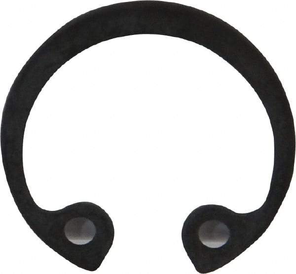 Rotor Clip - 16.8mm Nominal, 1mm Thick, Phosphate Finish, Steel Snap Internal Retaining Ring - 1.1mm Groove Width, 0.4mm Groove Depth, 16.8mm Groove Diam, Grade 1060-1090 - USA Tool & Supply