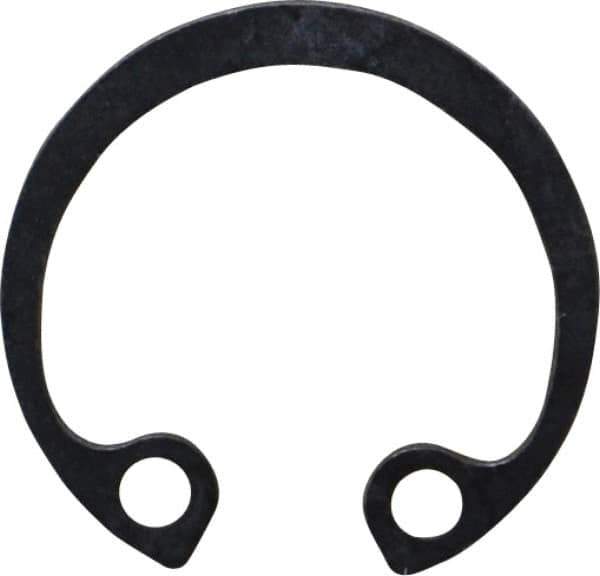 Rotor Clip - 19mm Nominal, 1mm Thick, Phosphate Finish, Steel Snap Internal Retaining Ring - 1.1mm Groove Width, 0.5mm Groove Depth, 19mm Groove Diam, Grade 1060-1090 - USA Tool & Supply