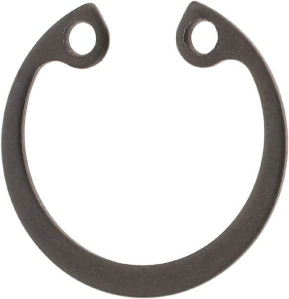 Rotor Clip - 21mm Nominal, 1mm Thick, Phosphate Finish, Steel Snap Internal Retaining Ring - 1.1mm Groove Width, 0.5mm Groove Depth, 21mm Groove Diam, Grade 1060-1090 - USA Tool & Supply