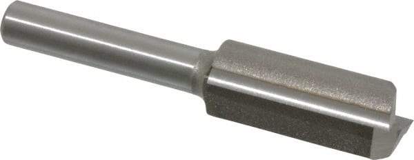 Amana Tool - 1/2" Diam, 1/4" Shank Diam, 1" Length of Cut, 2 Flute Straight Router Bit - 2-1/8" Overall Length, Carbide Tipped - USA Tool & Supply