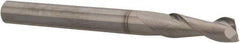 SGS - 3/8" Diam, 1/2" LOC, 2 Flute Solid Carbide Ball End Mill - Uncoated, Single End, 4" OAL, 3/8" Shank Diam, Spiral Flute - USA Tool & Supply