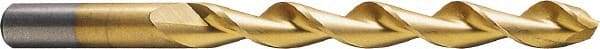Cleveland - #25 118° High Speed Steel Jobber Drill - TiN Finish, Right Hand Cut, Parabolic Flute, Straight Shank, 3" OAL, Notched Point - USA Tool & Supply