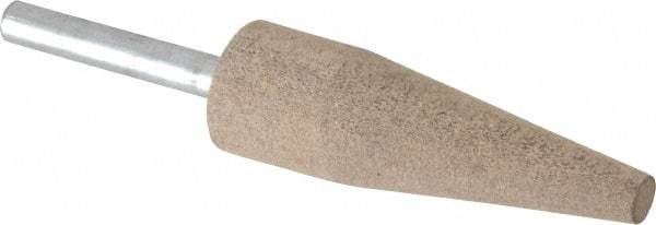 Cratex - 3/4" Head Diam x 2-1/2" Thickness, A1, Cone End, Aluminum Oxide Mounted Point - Medium Grade, 80 Grit, 13,120 RPM - USA Tool & Supply