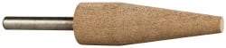 Cratex - 3/4" Head Diam x 2-1/2" Thickness, A1, Cone End, Aluminum Oxide Mounted Point - Fine Grade, 120 Grit, 13,120 RPM - USA Tool & Supply