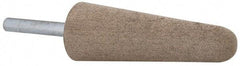 Cratex - 1" Head Diam x 2-3/4" Thickness, A3, Tree End, Aluminum Oxide Mounted Point - Fine Grade, 120 Grit, 10,730 RPM - USA Tool & Supply