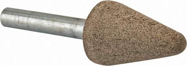 Cratex - 3/4" Head Diam x 1-1/8" Thickness, A5, Tree End, Aluminum Oxide Mounted Point - Medium Grade, 80 Grit, 27,000 RPM - USA Tool & Supply
