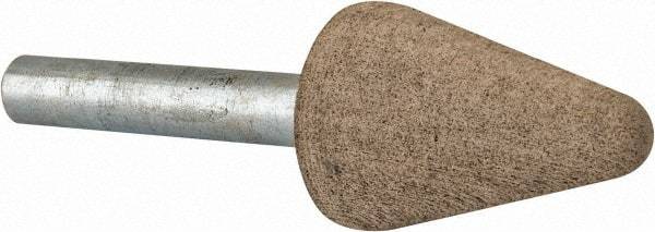 Cratex - 3/4" Head Diam x 1-1/8" Thickness, A5, Tree End, Aluminum Oxide Mounted Point - Fine Grade, 120 Grit, 27,000 RPM - USA Tool & Supply