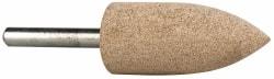 Cratex - 7/8" Head Diam x 2" Thickness, A11, Pointed Tree End, Aluminum Oxide Mounted Point - Medium Grade, 80 Grit, 12,000 RPM - USA Tool & Supply