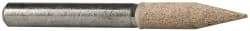 Cratex - 1/4" Head Diam x 1-1/16" Thickness, A15, Pointed Cylinder End, Aluminum Oxide Mounted Point - Medium Grade, 80 Grit, 34,500 RPM - USA Tool & Supply
