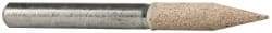 Cratex - 1/4" Head Diam x 1-1/16" Thickness, A15, Pointed Cylinder End, Aluminum Oxide Mounted Point - Fine Grade, 120 Grit, 34,500 RPM - USA Tool & Supply