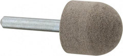 Cratex - 1" Head Diam x 1" Thickness, A21, Ball Nose End, Aluminum Oxide Mounted Point - Medium Grade, 80 Grit, 21,000 RPM - USA Tool & Supply