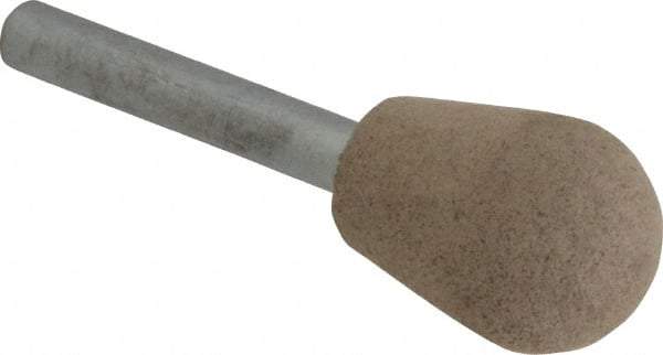 Cratex - 3/4" Head Diam x 1" Thickness, A23, Inverted Cone Radius End, Aluminum Oxide Mounted Point - Medium Grade, 80 Grit, 24,370 RPM - USA Tool & Supply