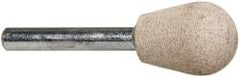 Cratex - 3/4" Head Diam x 1" Thickness, A23, Inverted Cone Radius End, Aluminum Oxide Mounted Point - Fine Grade, 120 Grit, 24,370 RPM - USA Tool & Supply