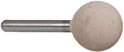 Cratex - 1" Head Diam x 1" Thickness, A25, Ball End, Aluminum Oxide Mounted Point - Fine Grade, 120 Grit, 22,120 RPM - USA Tool & Supply