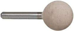 Cratex - 1" Head Diam x 1" Thickness, A25, Ball End, Aluminum Oxide Mounted Point - Fine Grade, 120 Grit, 22,120 RPM - USA Tool & Supply