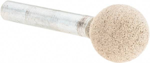 Cratex - 5/8" Head Diam x 5/8" Thickness, A26, Ball End, Aluminum Oxide Mounted Point - Medium Grade, 80 Grit, 35,250 RPM - USA Tool & Supply