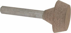 Cratex - 1" Head Diam x 3/8" Thickness, A35, Flat Cone End, Aluminum Oxide Mounted Point - Fine Grade, 120 Grit, 31,500 RPM - USA Tool & Supply